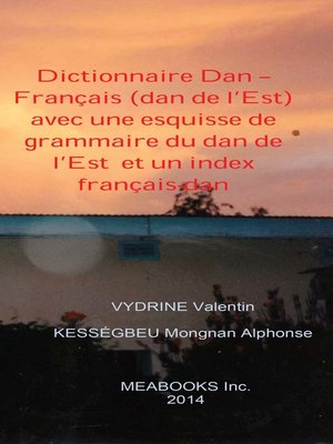 cover image of Dictionnaire Dan--Français (dan de l'Est)